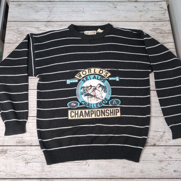 Vintage World Championship Ski Alps Challenge Crewneck Sweater - Picture 1 of 6